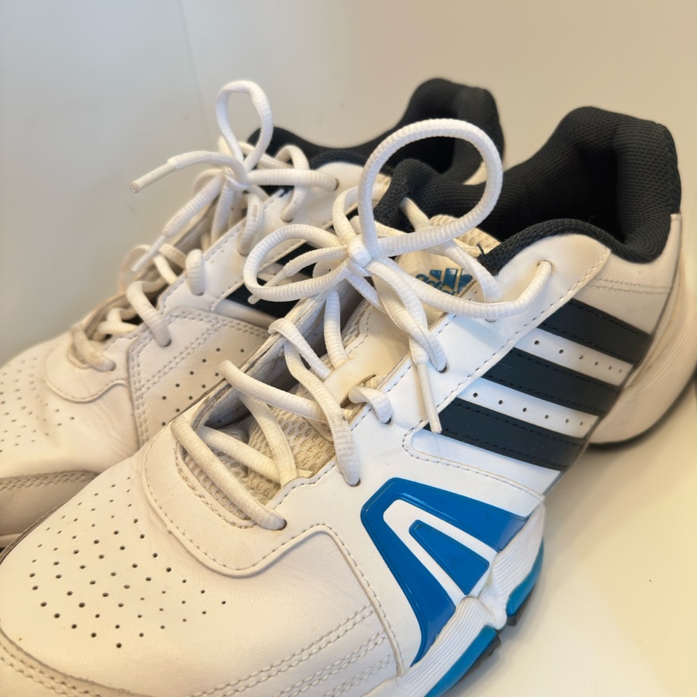 Adidas Men’s White and Blue Sneakers Tennis